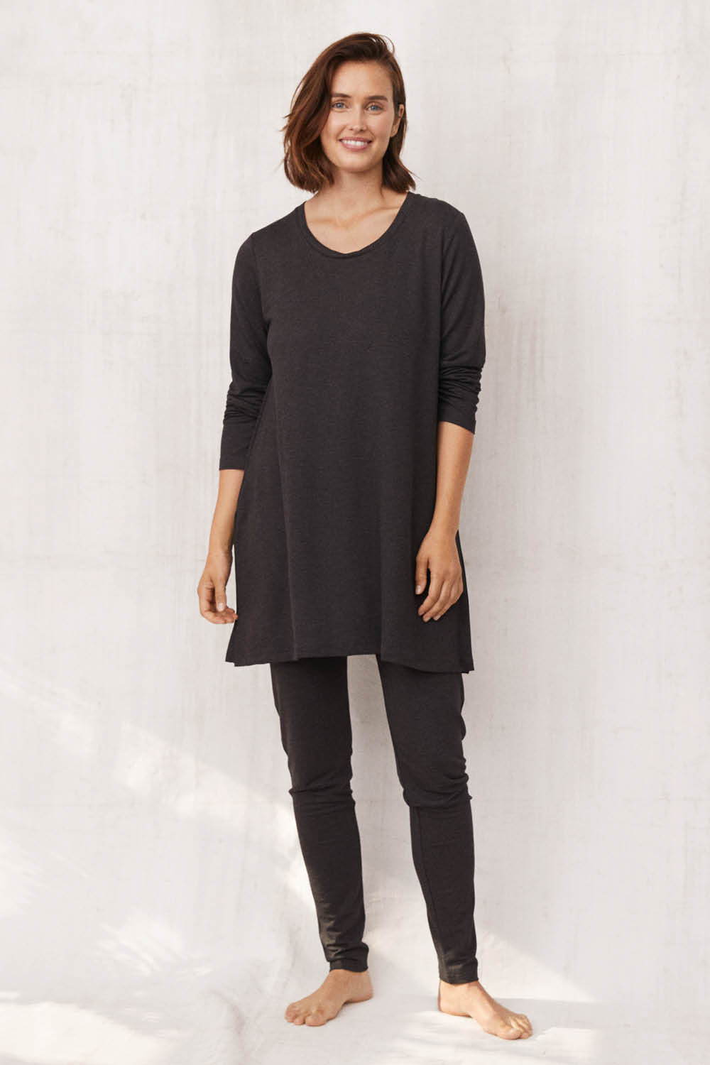 Glowie JERSEY Tunika - D. Grey mel., Pio JERSEY Leggings - D. Grey mel.