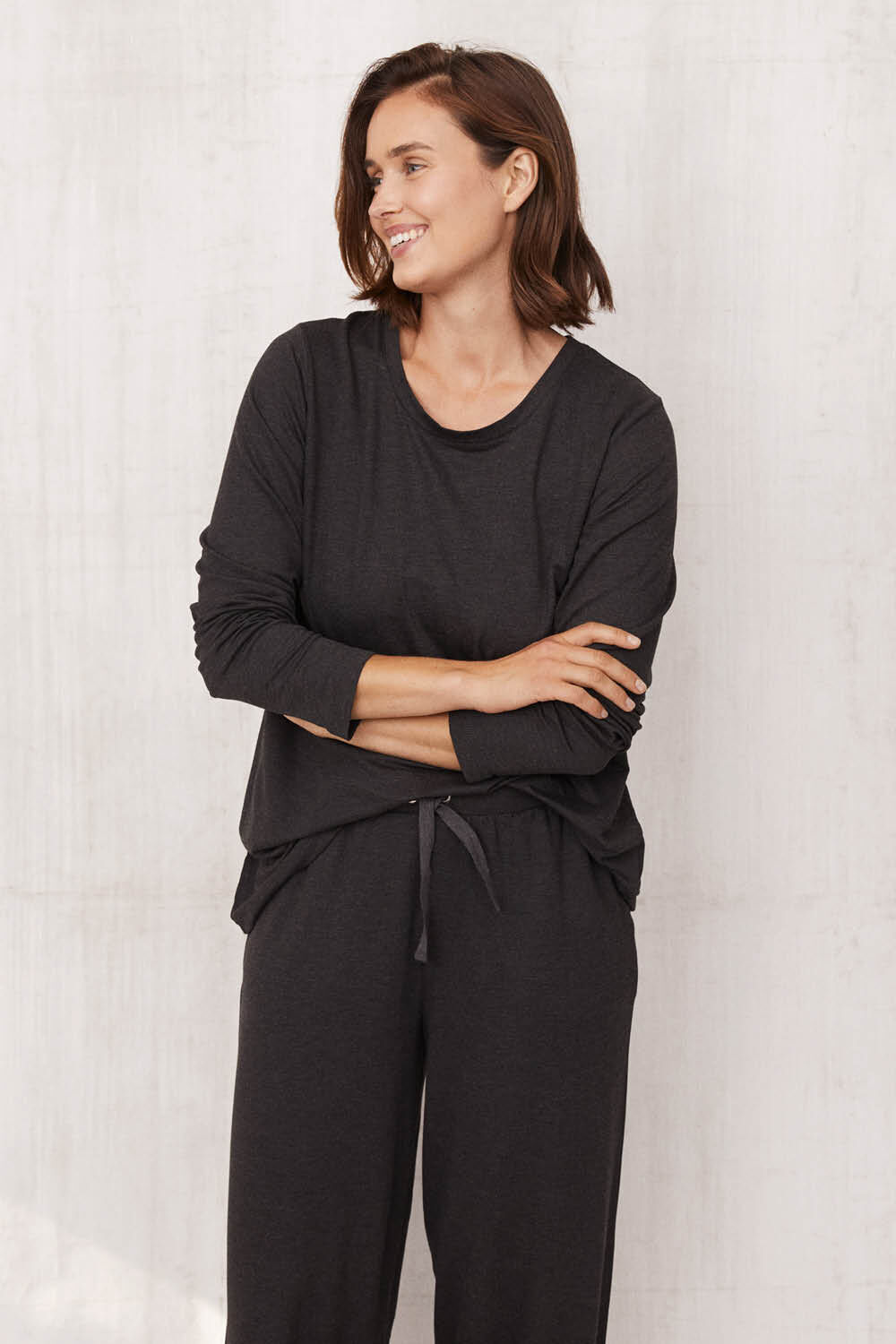 Berta JERSEY Topp - D. Grey mel., PERSINI JERSEY BUKSER - D. Grey mel.